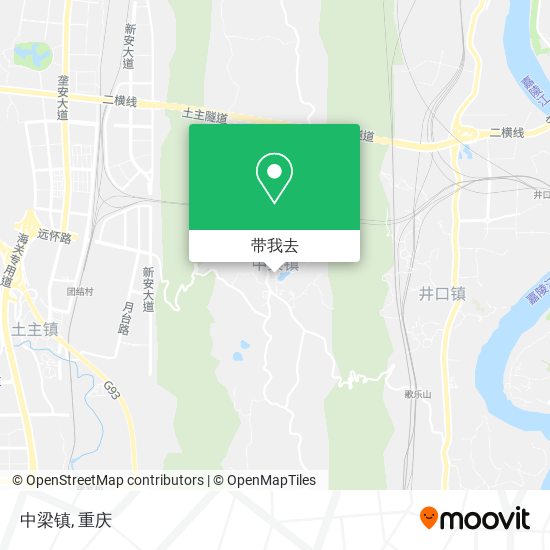 中梁镇地图