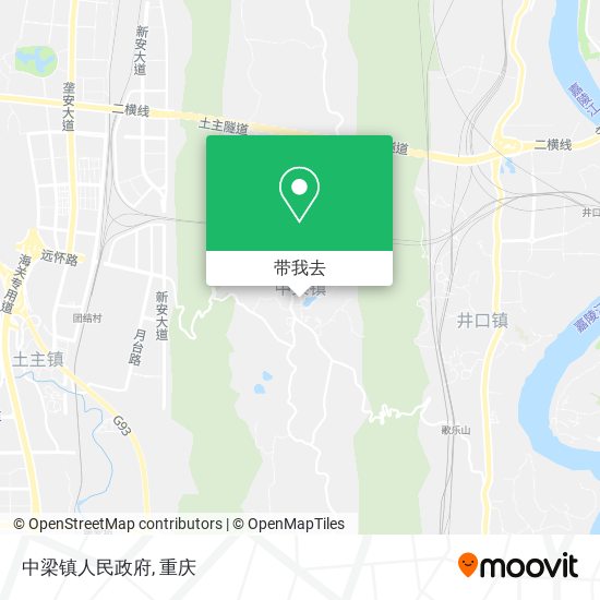 中梁镇人民政府地图