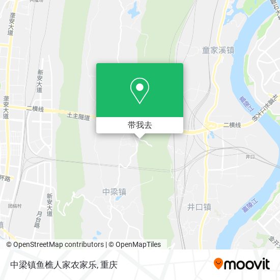 中梁镇鱼樵人家农家乐地图