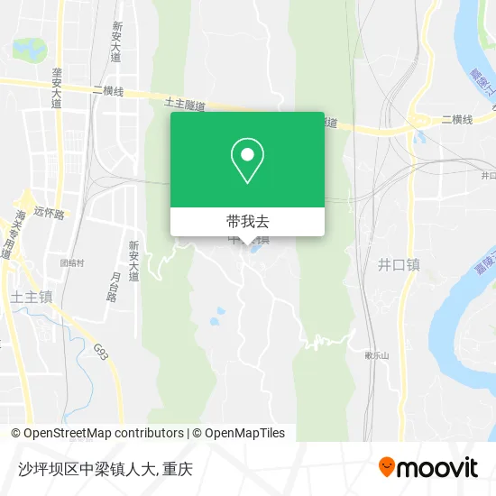 沙坪坝区中梁镇人大地图