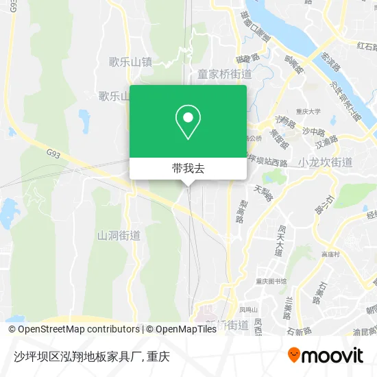 沙坪坝区泓翔地板家具厂地图