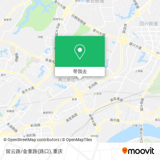 留云路/金童路(路口)地图