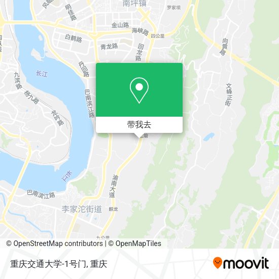重庆交通大学-1号门地图