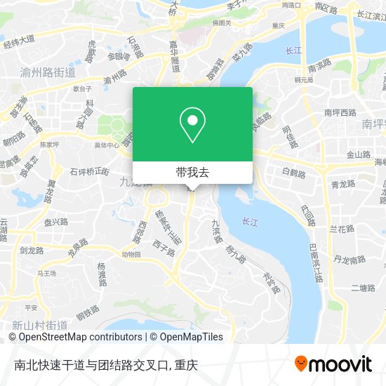 南北快速干道与团结路交叉口地图