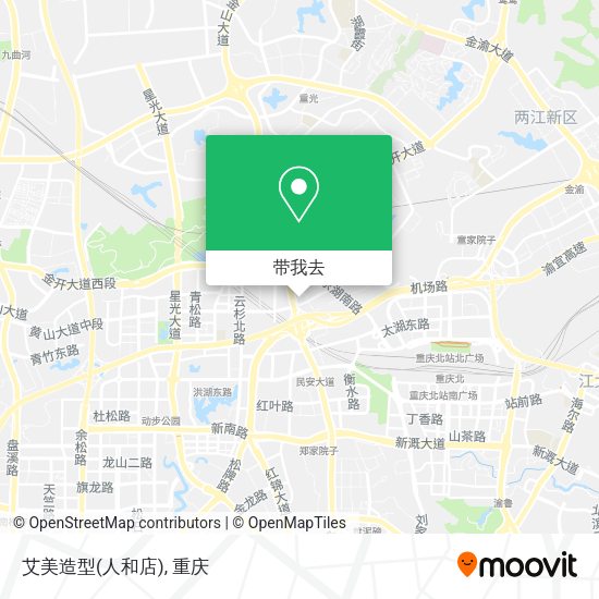 艾美造型(人和店)地图