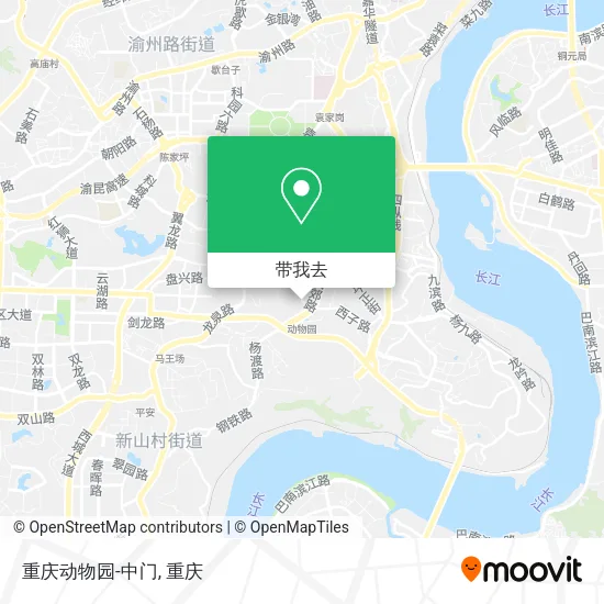 重庆动物园-中门地图