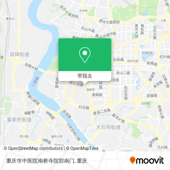 重庆市中医院南桥寺院部南门地图
