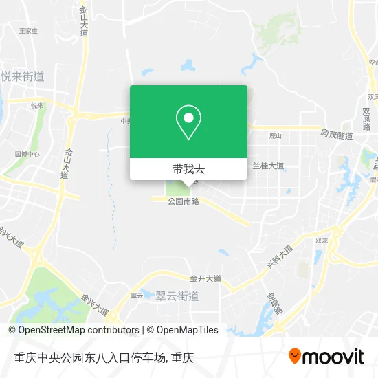 重庆中央公园东八入口停车场地图