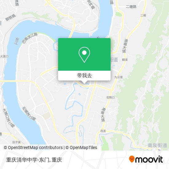 重庆清华中学-东门地图