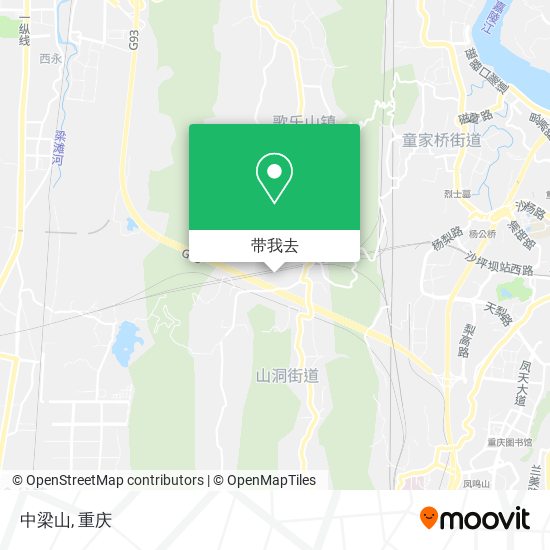 中梁山地图