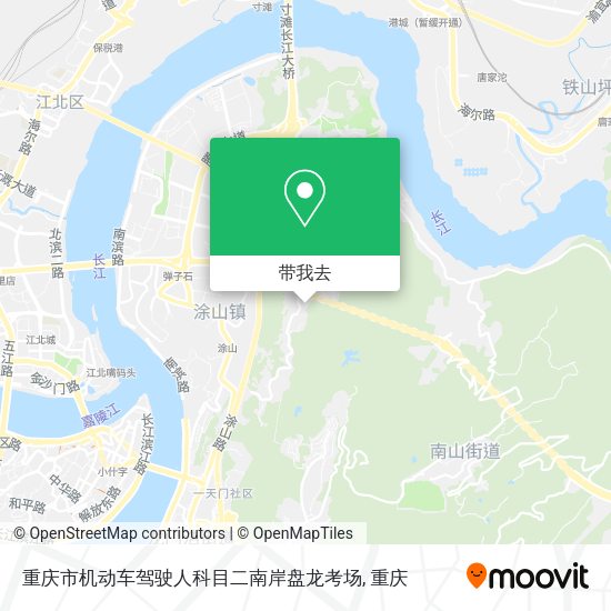 重庆市机动车驾驶人科目二南岸盘龙考场地图