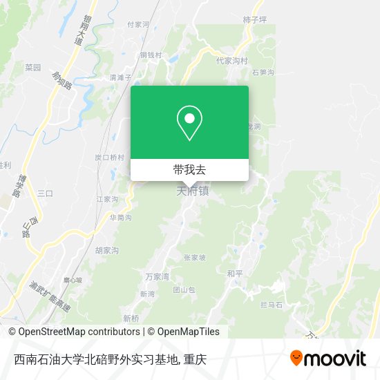 西南石油大学北碚野外实习基地地图