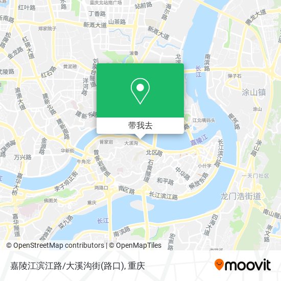 嘉陵江滨江路/大溪沟街(路口)地图
