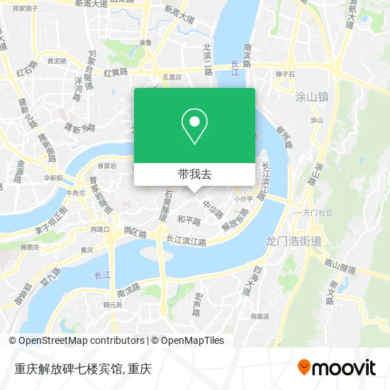 重庆解放碑七楼宾馆地图