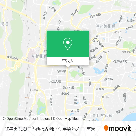 红星美凯龙(二郎商场店)地下停车场-出入口地图
