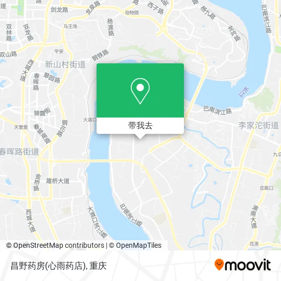 昌野药房(心雨药店)地图