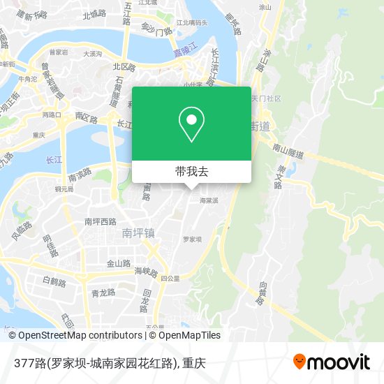 377路(罗家坝-城南家园花红路)地图