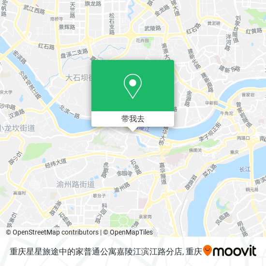 重庆星星旅途中的家普通公寓嘉陵江滨江路分店地图