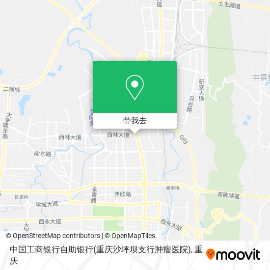 中国工商银行自助银行(重庆沙坪坝支行肿瘤医院)地图