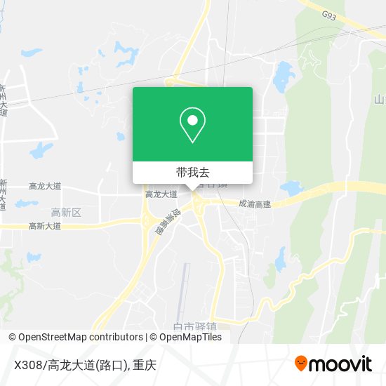 X308/高龙大道(路口)地图
