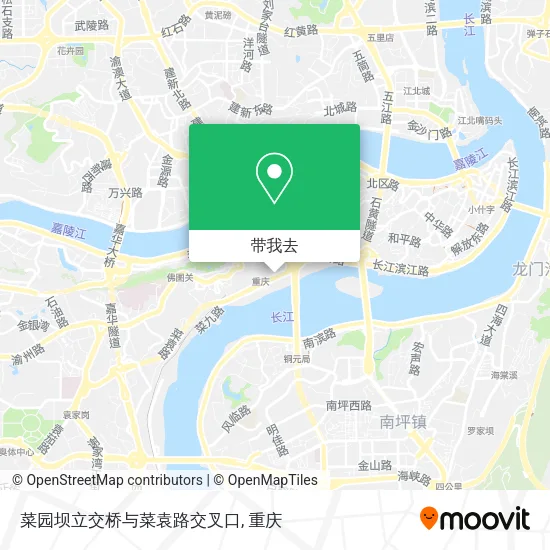 菜园坝立交桥与菜袁路交叉口地图