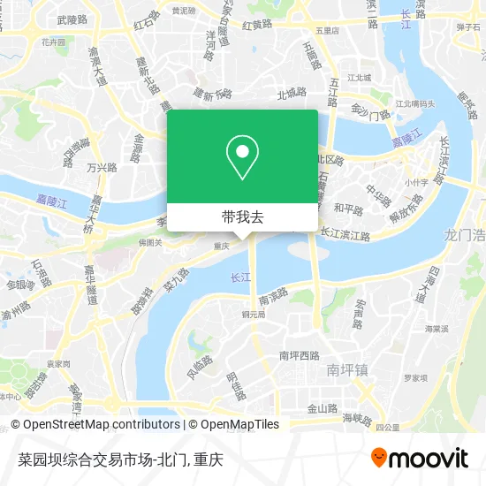 菜园坝综合交易市场-北门地图