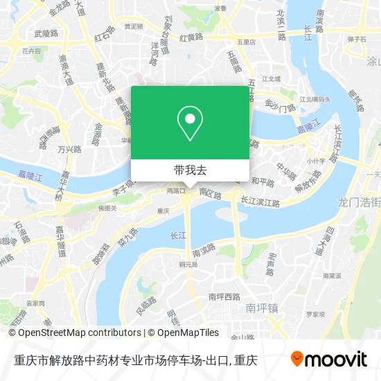 重庆市解放路中药材专业市场停车场-出口地图