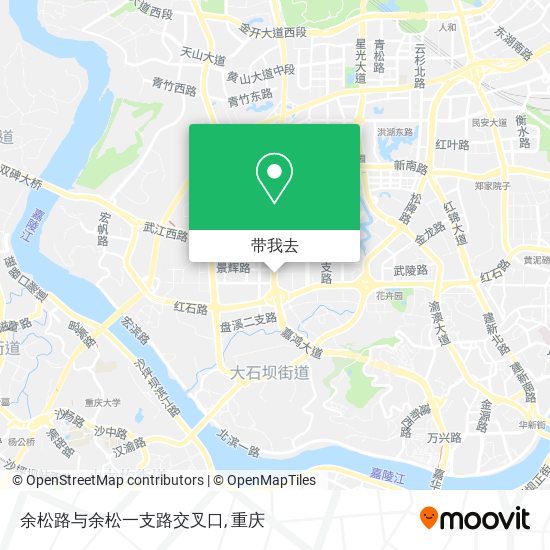 余松路与余松一支路交叉口地图