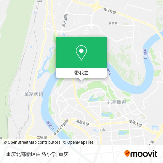 重庆北部新区白马小学地图