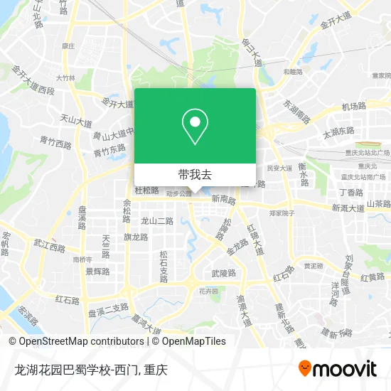 龙湖花园巴蜀学校-西门地图