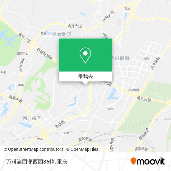 万科渝园澜西园86幢地图
