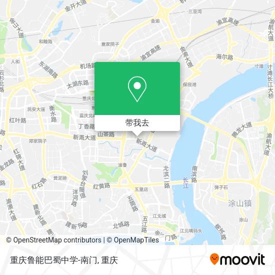 重庆鲁能巴蜀中学-南门地图