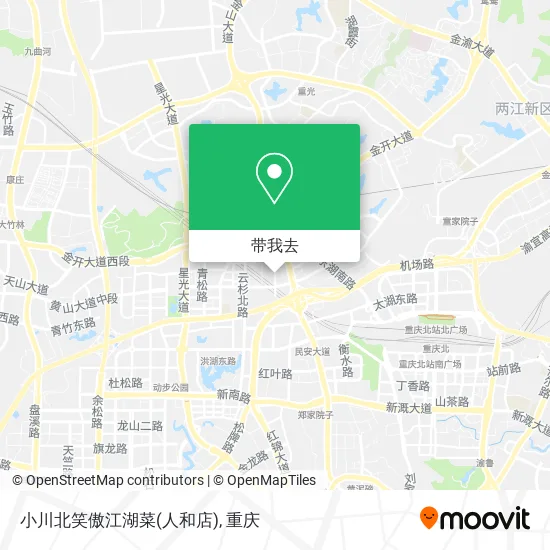 小川北笑傲江湖菜(人和店)地图