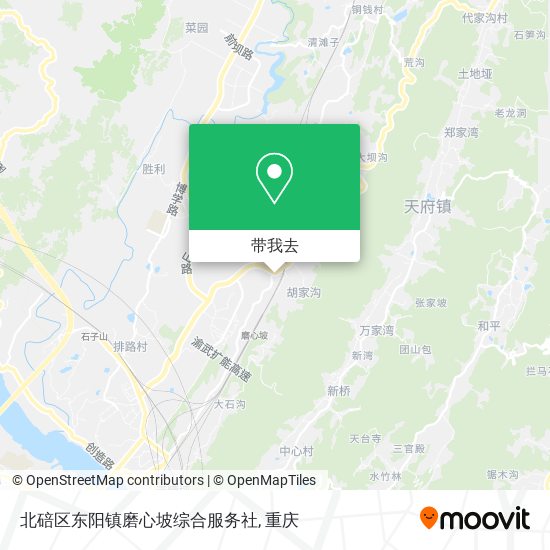 北碚区东阳镇磨心坡综合服务社地图