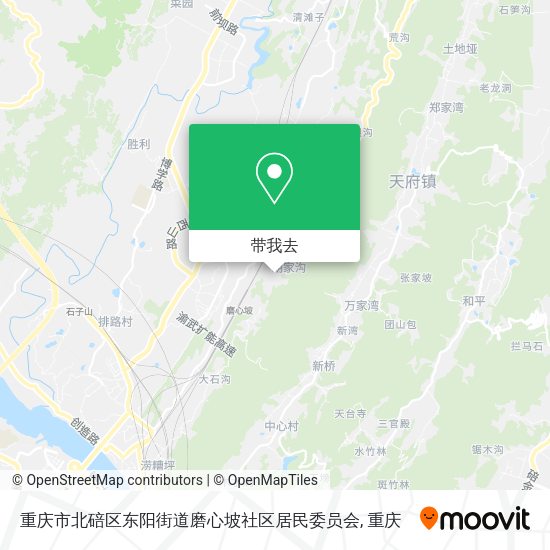 重庆市北碚区东阳街道磨心坡社区居民委员会地图