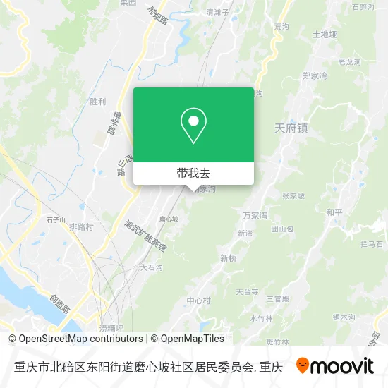重庆市北碚区东阳街道磨心坡社区居民委员会地图