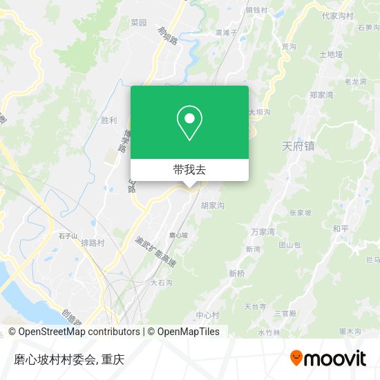 磨心坡村村委会地图