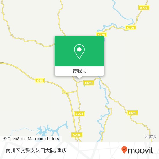 南川区交警支队四大队地图