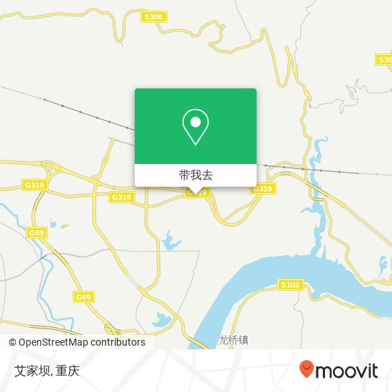 艾家坝地图