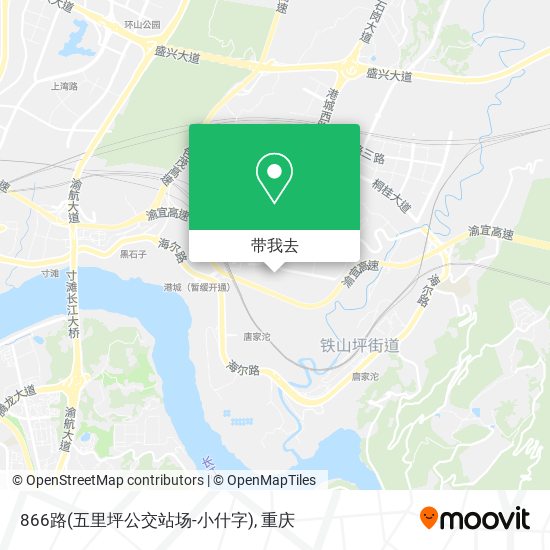 866路(五里坪公交站场-小什字)地图