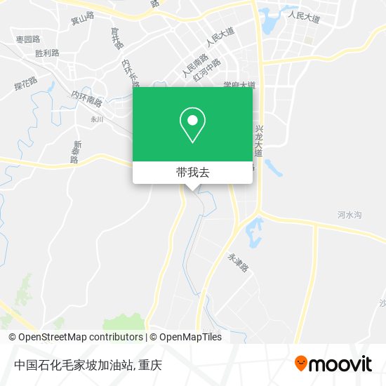 中国石化毛家坡加油站地图