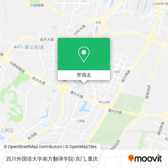 四川外国语大学南方翻译学院-东门地图
