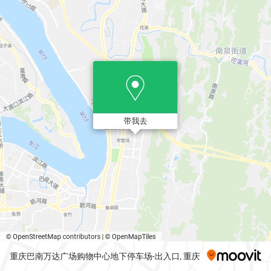 重庆巴南万达广场购物中心地下停车场-出入口地图