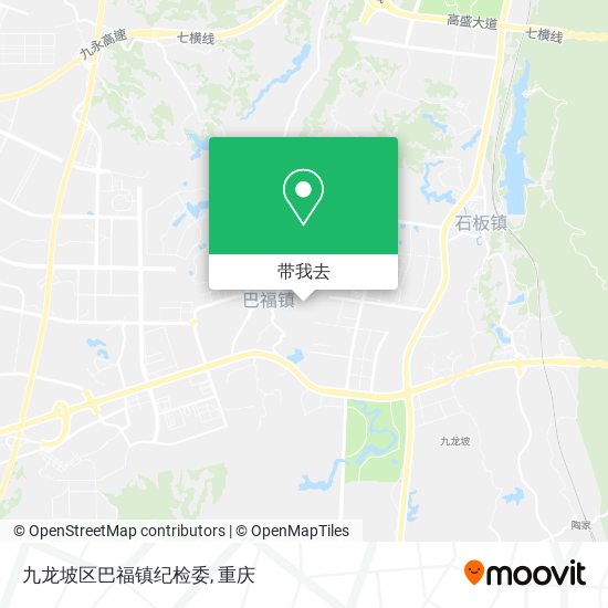 九龙坡区巴福镇纪检委地图
