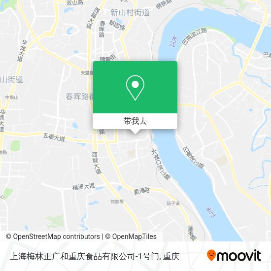 上海梅林正广和重庆食品有限公司-1号门地图