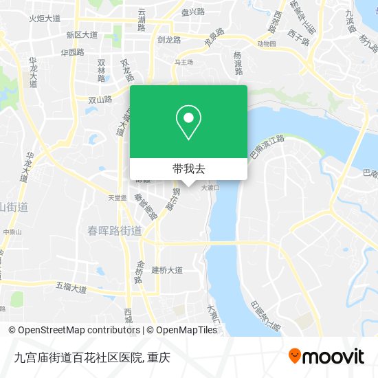 九宫庙街道百花社区医院地图