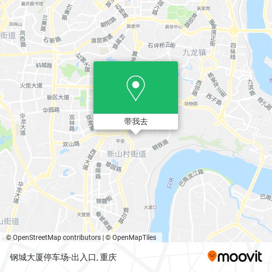 钢城大厦停车场-出入口地图