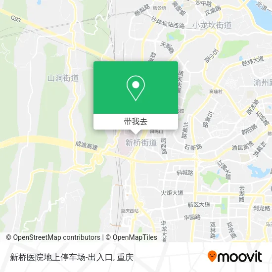 新桥医院地上停车场-出入口地图