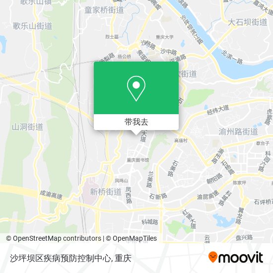 沙坪坝区疾病预防控制中心地图