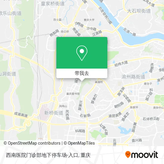 西南医院门诊部地下停车场-入口地图